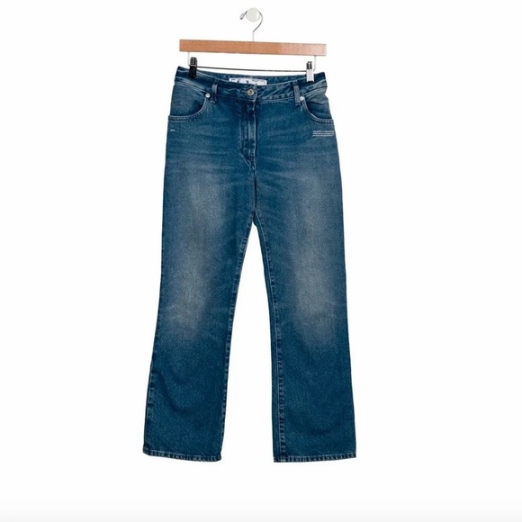 Off-White Denim Straight Leg Jeans - Picture 1 of 3